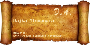 Dajka Alexandra névjegykártya
